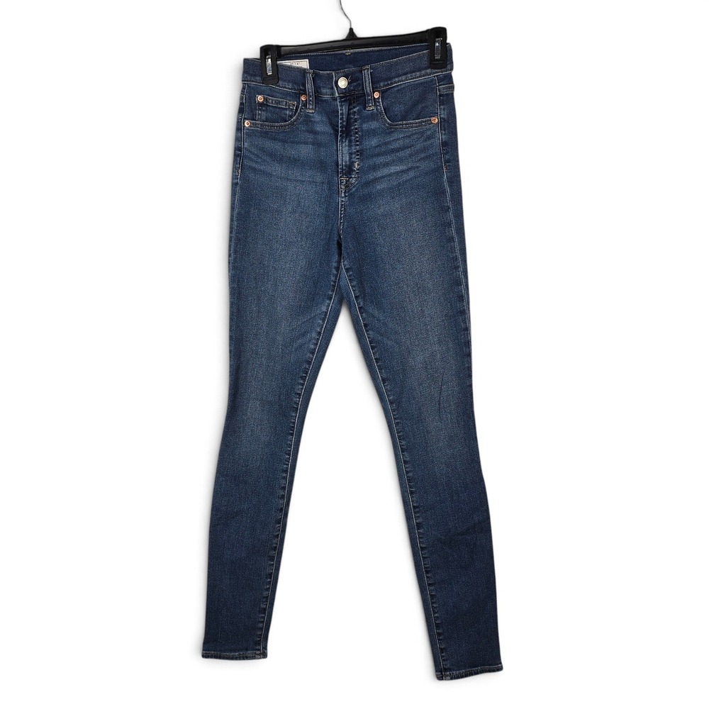 Gap Jeans Women 27 Tall True Skinny Blue High Rise Dark Wash Denim Stretch Slim